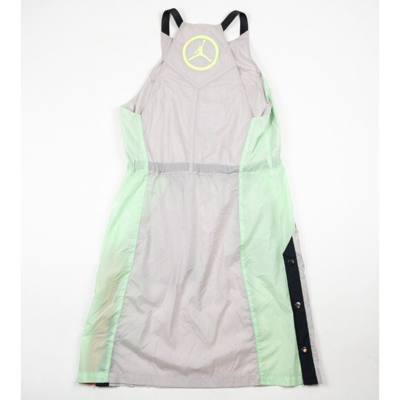 Jordan Utility Flight Dress Womens Small Gray Neon Belted Buckle Snap CV7605-055 - Picture 3 of 15